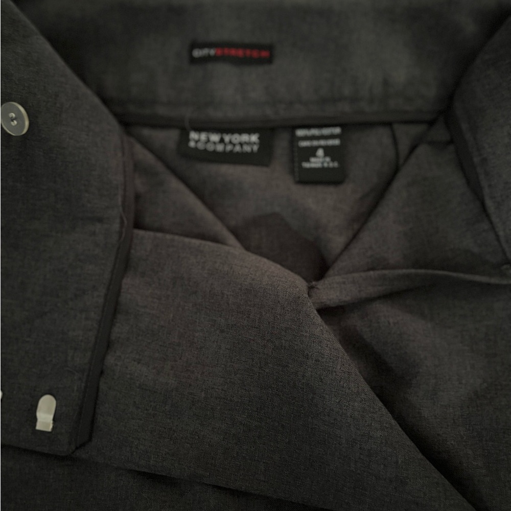 New York & Company Dark Gray Dress Shirt